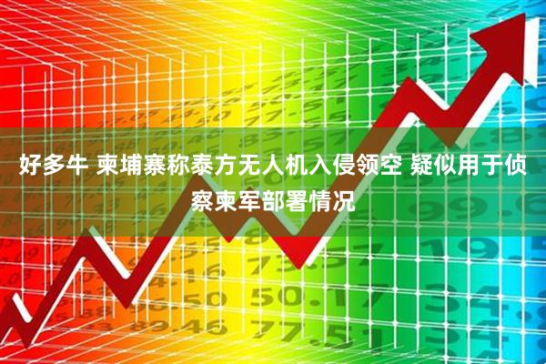 好多牛 柬埔寨称泰方无人机入侵领空 疑似用于侦察柬军部署情况