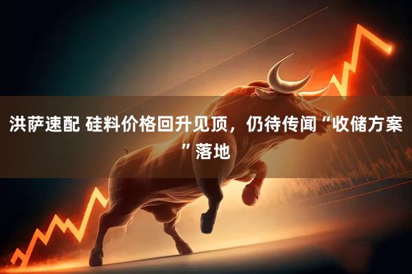 洪萨速配 硅料价格回升见顶，仍待传闻“收储方案”落地