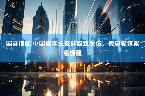 国睿信配 中国留学生被群殴致重伤，我总领馆紧急提醒