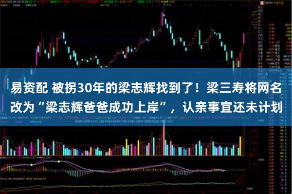 易资配 被拐30年的梁志辉找到了！梁三寿将网名改为“梁志辉爸爸成功上岸”，认亲事宜还未计划